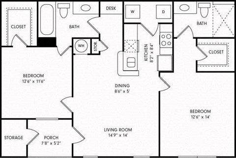 floor plan photo of the preserve at 3707 in denton